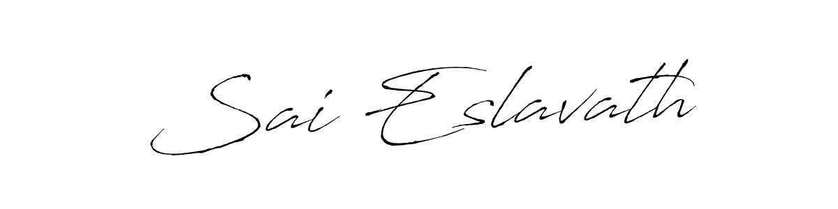 Use a signature maker to create a handwritten signature online. With this signature software, you can design (Antro_Vectra) your own signature for name Sai Eslavath. Sai Eslavath signature style 6 images and pictures png