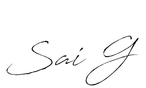 This is the best signature style for the Sai G name. Also you like these signature font (Antro_Vectra). Mix name signature. Sai G signature style 6 images and pictures png