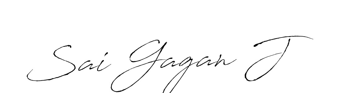 How to make Sai Gagan J name signature. Use Antro_Vectra style for creating short signs online. This is the latest handwritten sign. Sai Gagan J signature style 6 images and pictures png