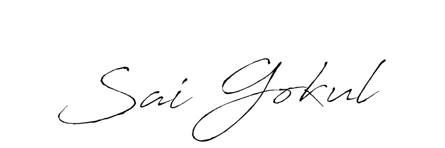 How to make Sai Gokul signature? Antro_Vectra is a professional autograph style. Create handwritten signature for Sai Gokul name. Sai Gokul signature style 6 images and pictures png