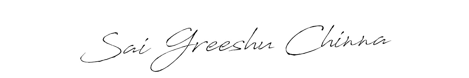 You should practise on your own different ways (Antro_Vectra) to write your name (Sai Greeshu Chinna) in signature. don't let someone else do it for you. Sai Greeshu Chinna signature style 6 images and pictures png