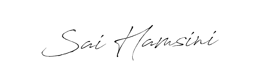 Design your own signature with our free online signature maker. With this signature software, you can create a handwritten (Antro_Vectra) signature for name Sai Hamsini. Sai Hamsini signature style 6 images and pictures png