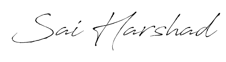 Upgrade your professional image with Sai Harshad signature created with Antro_Vectra font. Fast, free, and watermark-free download. Sai Harshad signature style 6 images and pictures png