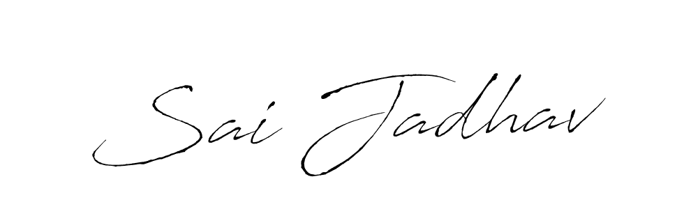 The best way (Antro_Vectra) to make a short signature is to pick only two or three words in your name. The name Sai Jadhav include a total of six letters. For converting this name. Sai Jadhav signature style 6 images and pictures png