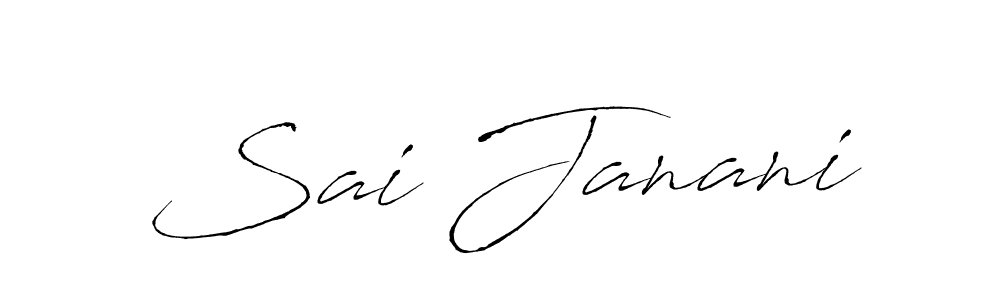 Sai Janani stylish signature style. Best Handwritten Sign (Antro_Vectra) for my name. Handwritten Signature Collection Ideas for my name Sai Janani. Sai Janani signature style 6 images and pictures png