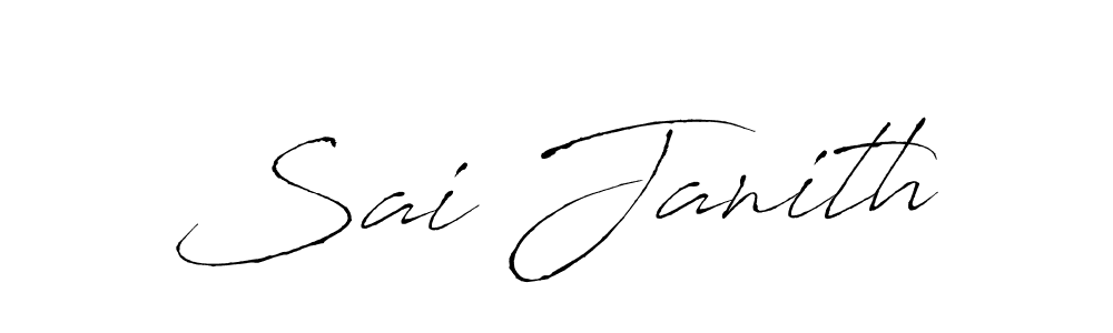 Use a signature maker to create a handwritten signature online. With this signature software, you can design (Antro_Vectra) your own signature for name Sai Janith. Sai Janith signature style 6 images and pictures png