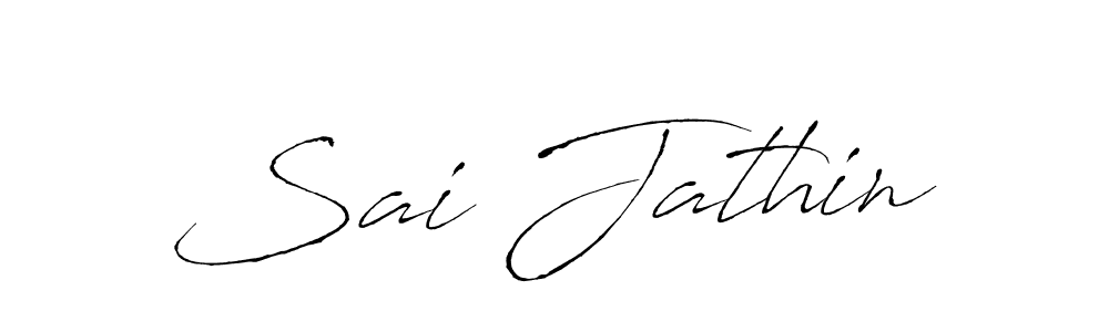 Also we have Sai Jathin name is the best signature style. Create professional handwritten signature collection using Antro_Vectra autograph style. Sai Jathin signature style 6 images and pictures png