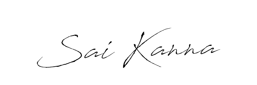 Make a beautiful signature design for name Sai Kanna. With this signature (Antro_Vectra) style, you can create a handwritten signature for free. Sai Kanna signature style 6 images and pictures png