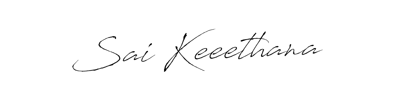 How to make Sai Keeethana name signature. Use Antro_Vectra style for creating short signs online. This is the latest handwritten sign. Sai Keeethana signature style 6 images and pictures png