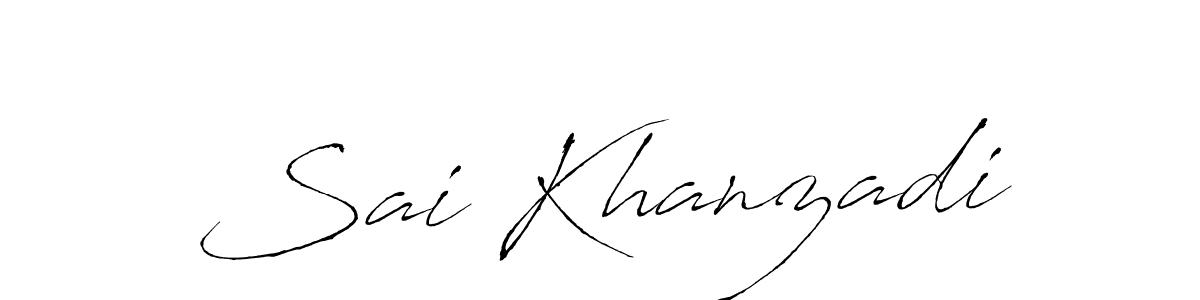 You should practise on your own different ways (Antro_Vectra) to write your name (Sai Khanzadi) in signature. don't let someone else do it for you. Sai Khanzadi signature style 6 images and pictures png