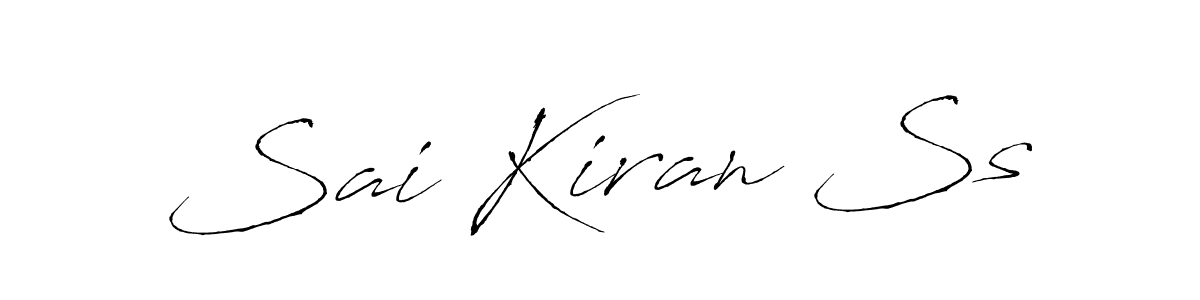 This is the best signature style for the Sai Kiran Ss name. Also you like these signature font (Antro_Vectra). Mix name signature. Sai Kiran Ss signature style 6 images and pictures png