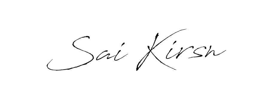 Similarly Antro_Vectra is the best handwritten signature design. Signature creator online .You can use it as an online autograph creator for name Sai Kirsn. Sai Kirsn signature style 6 images and pictures png