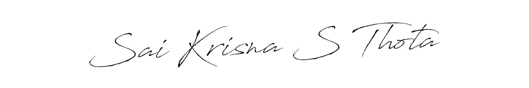 How to make Sai Krisna S Thota signature? Antro_Vectra is a professional autograph style. Create handwritten signature for Sai Krisna S Thota name. Sai Krisna S Thota signature style 6 images and pictures png