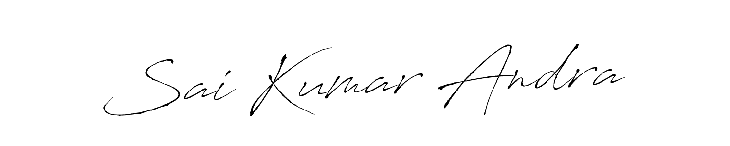 Make a short Sai Kumar Andra signature style. Manage your documents anywhere anytime using Antro_Vectra. Create and add eSignatures, submit forms, share and send files easily. Sai Kumar Andra signature style 6 images and pictures png