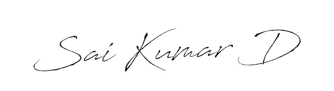 Use a signature maker to create a handwritten signature online. With this signature software, you can design (Antro_Vectra) your own signature for name Sai Kumar D. Sai Kumar D signature style 6 images and pictures png