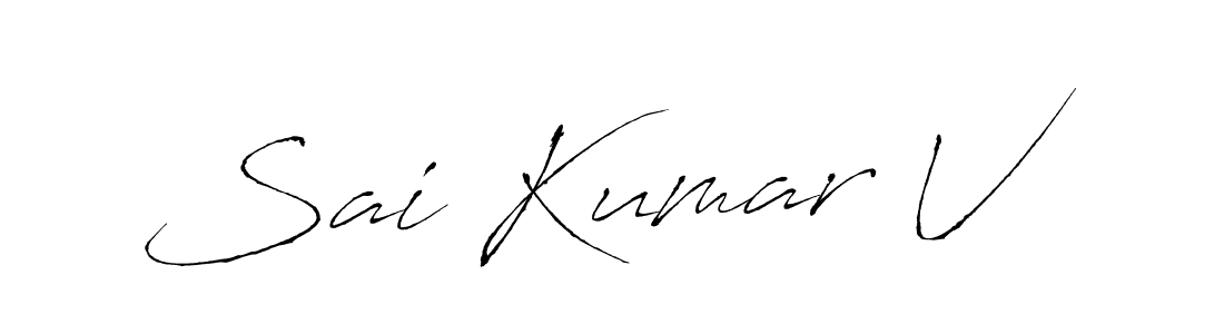 Create a beautiful signature design for name Sai Kumar V. With this signature (Antro_Vectra) fonts, you can make a handwritten signature for free. Sai Kumar V signature style 6 images and pictures png