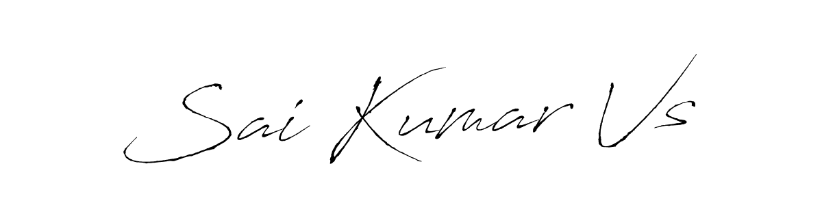 How to make Sai Kumar Vs signature? Antro_Vectra is a professional autograph style. Create handwritten signature for Sai Kumar Vs name. Sai Kumar Vs signature style 6 images and pictures png