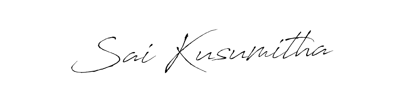 This is the best signature style for the Sai Kusumitha name. Also you like these signature font (Antro_Vectra). Mix name signature. Sai Kusumitha signature style 6 images and pictures png