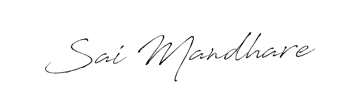 Sai Mandhare stylish signature style. Best Handwritten Sign (Antro_Vectra) for my name. Handwritten Signature Collection Ideas for my name Sai Mandhare. Sai Mandhare signature style 6 images and pictures png