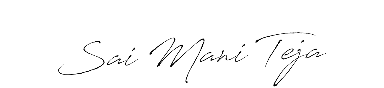 Similarly Antro_Vectra is the best handwritten signature design. Signature creator online .You can use it as an online autograph creator for name Sai Mani Teja. Sai Mani Teja signature style 6 images and pictures png