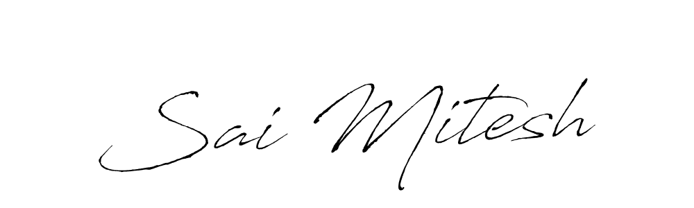 How to make Sai Mitesh name signature. Use Antro_Vectra style for creating short signs online. This is the latest handwritten sign. Sai Mitesh signature style 6 images and pictures png