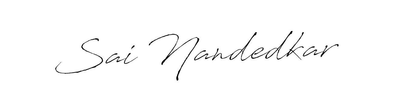 Antro_Vectra is a professional signature style that is perfect for those who want to add a touch of class to their signature. It is also a great choice for those who want to make their signature more unique. Get Sai Nandedkar name to fancy signature for free. Sai Nandedkar signature style 6 images and pictures png