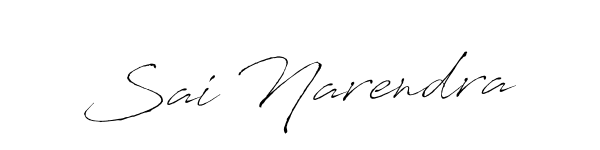 How to make Sai Narendra signature? Antro_Vectra is a professional autograph style. Create handwritten signature for Sai Narendra name. Sai Narendra signature style 6 images and pictures png