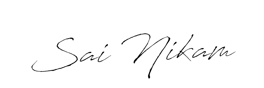 How to Draw Sai Nikam signature style? Antro_Vectra is a latest design signature styles for name Sai Nikam. Sai Nikam signature style 6 images and pictures png