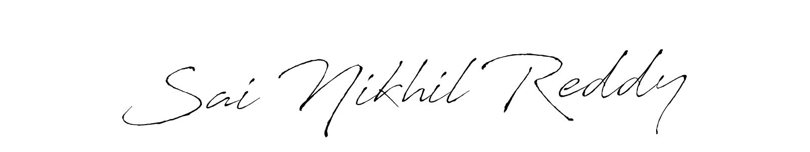 It looks lik you need a new signature style for name Sai Nikhil Reddy. Design unique handwritten (Antro_Vectra) signature with our free signature maker in just a few clicks. Sai Nikhil Reddy signature style 6 images and pictures png