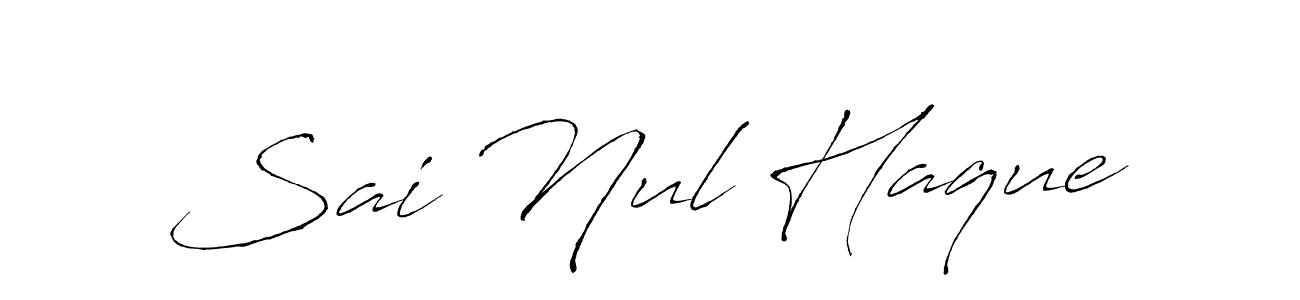 Make a beautiful signature design for name Sai Nul Haque. Use this online signature maker to create a handwritten signature for free. Sai Nul Haque signature style 6 images and pictures png