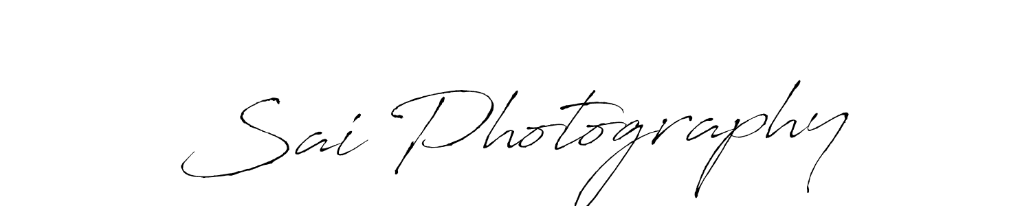 Create a beautiful signature design for name Sai Photography. With this signature (Antro_Vectra) fonts, you can make a handwritten signature for free. Sai Photography signature style 6 images and pictures png