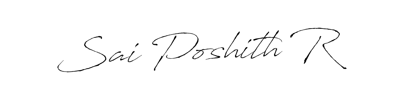 How to make Sai Poshith R signature? Antro_Vectra is a professional autograph style. Create handwritten signature for Sai Poshith R name. Sai Poshith R signature style 6 images and pictures png