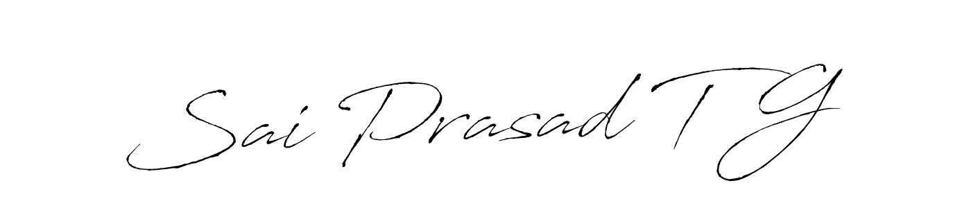 Sai Prasad T G stylish signature style. Best Handwritten Sign (Antro_Vectra) for my name. Handwritten Signature Collection Ideas for my name Sai Prasad T G. Sai Prasad T G signature style 6 images and pictures png