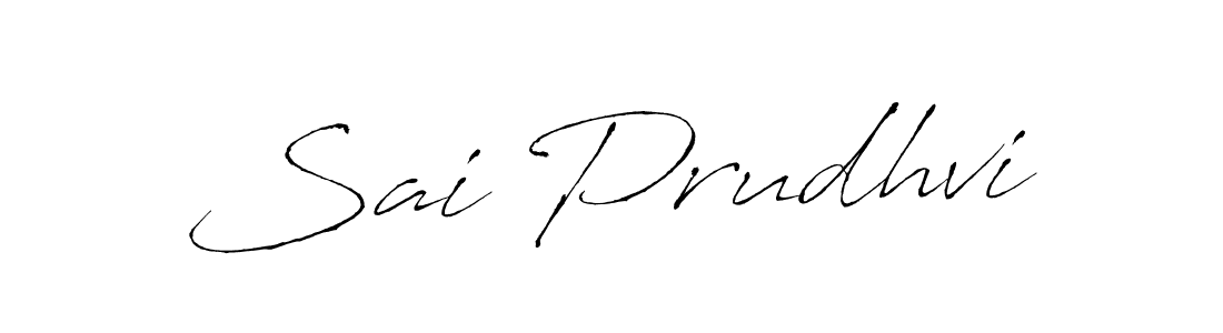 How to make Sai Prudhvi name signature. Use Antro_Vectra style for creating short signs online. This is the latest handwritten sign. Sai Prudhvi signature style 6 images and pictures png