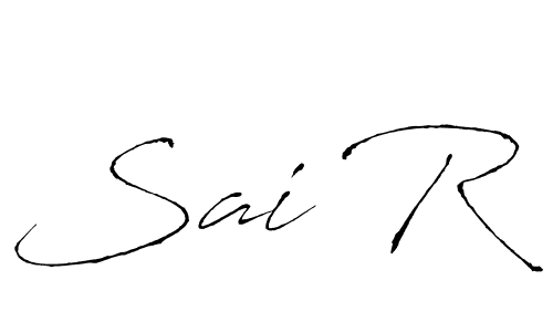 Sai R stylish signature style. Best Handwritten Sign (Antro_Vectra) for my name. Handwritten Signature Collection Ideas for my name Sai R. Sai R signature style 6 images and pictures png