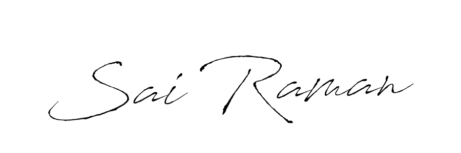 Use a signature maker to create a handwritten signature online. With this signature software, you can design (Antro_Vectra) your own signature for name Sai Raman. Sai Raman signature style 6 images and pictures png