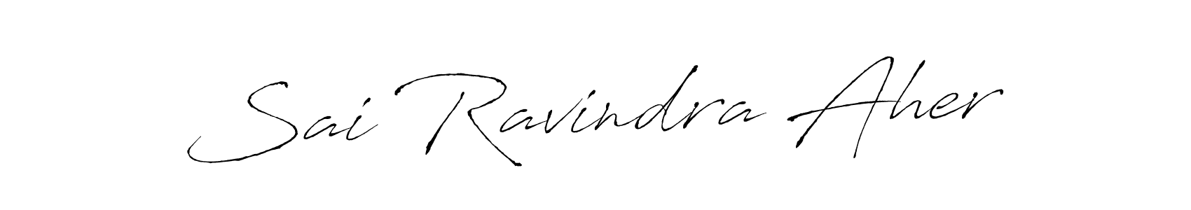 Make a beautiful signature design for name Sai Ravindra Aher. With this signature (Antro_Vectra) style, you can create a handwritten signature for free. Sai Ravindra Aher signature style 6 images and pictures png