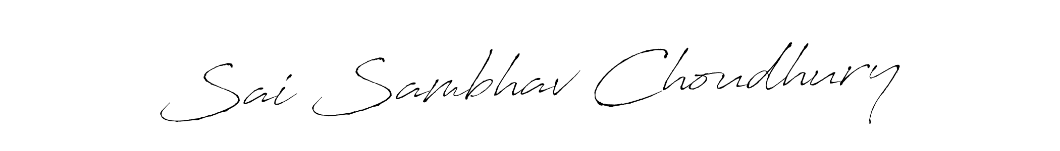 Use a signature maker to create a handwritten signature online. With this signature software, you can design (Antro_Vectra) your own signature for name Sai Sambhav Choudhury. Sai Sambhav Choudhury signature style 6 images and pictures png