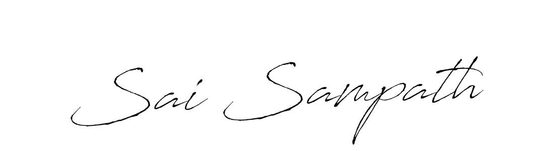 Design your own signature with our free online signature maker. With this signature software, you can create a handwritten (Antro_Vectra) signature for name Sai Sampath. Sai Sampath signature style 6 images and pictures png