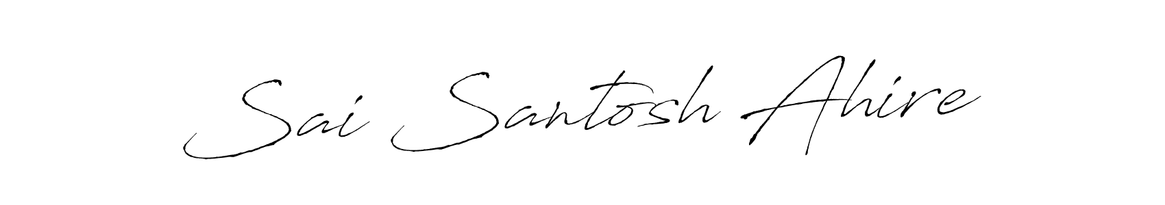 How to make Sai Santosh Ahire name signature. Use Antro_Vectra style for creating short signs online. This is the latest handwritten sign. Sai Santosh Ahire signature style 6 images and pictures png
