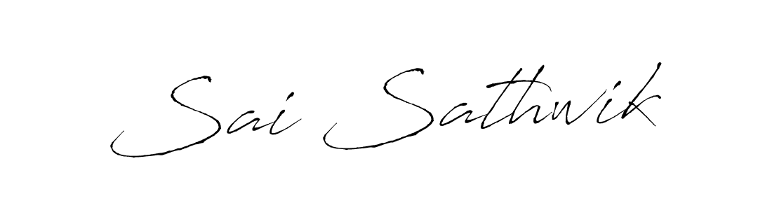 Make a beautiful signature design for name Sai Sathwik. With this signature (Antro_Vectra) style, you can create a handwritten signature for free. Sai Sathwik signature style 6 images and pictures png