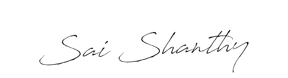 Similarly Antro_Vectra is the best handwritten signature design. Signature creator online .You can use it as an online autograph creator for name Sai Shanthy. Sai Shanthy signature style 6 images and pictures png