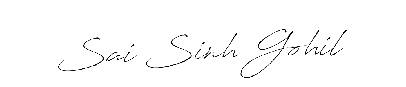 if you are searching for the best signature style for your name Sai Sinh Gohil. so please give up your signature search. here we have designed multiple signature styles  using Antro_Vectra. Sai Sinh Gohil signature style 6 images and pictures png