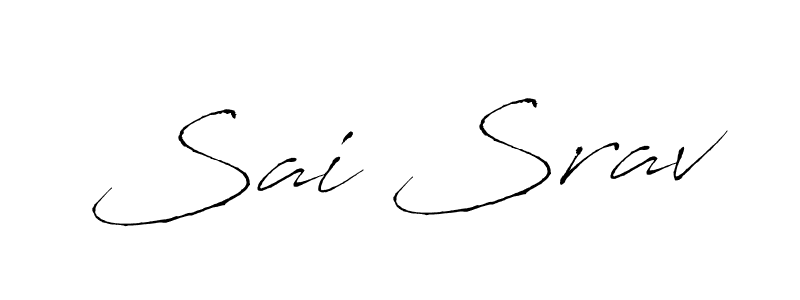 Make a beautiful signature design for name Sai Srav. With this signature (Antro_Vectra) style, you can create a handwritten signature for free. Sai Srav signature style 6 images and pictures png