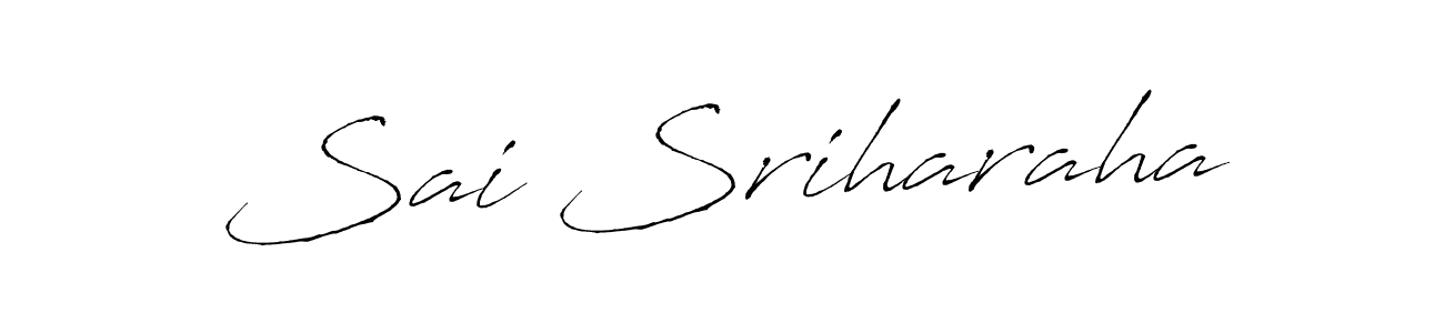 Also we have Sai Sriharaha name is the best signature style. Create professional handwritten signature collection using Antro_Vectra autograph style. Sai Sriharaha signature style 6 images and pictures png