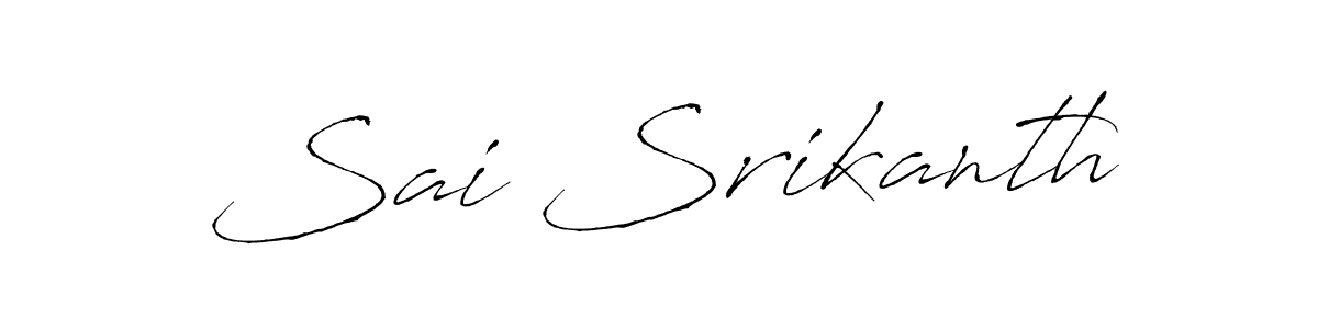 The best way (Antro_Vectra) to make a short signature is to pick only two or three words in your name. The name Sai Srikanth include a total of six letters. For converting this name. Sai Srikanth signature style 6 images and pictures png