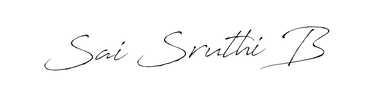 Similarly Antro_Vectra is the best handwritten signature design. Signature creator online .You can use it as an online autograph creator for name Sai Sruthi B. Sai Sruthi B signature style 6 images and pictures png