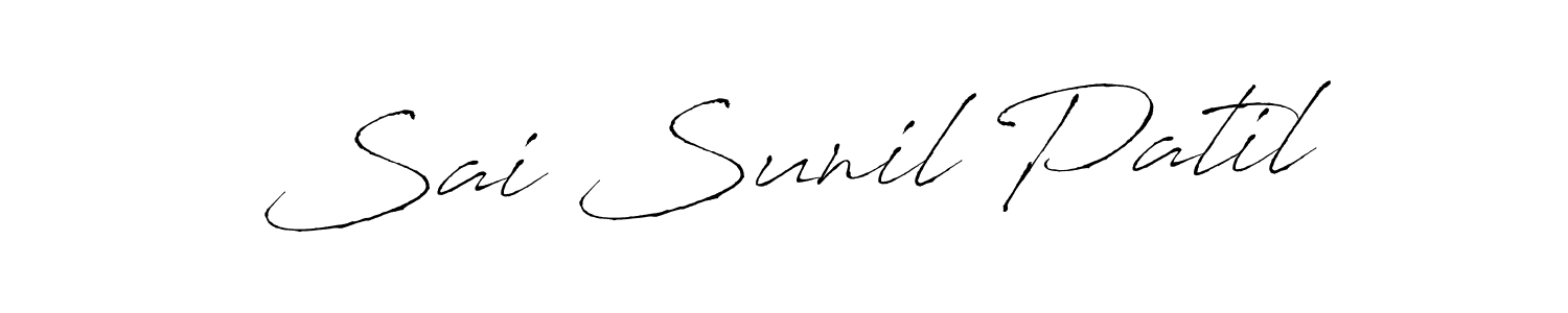 Similarly Antro_Vectra is the best handwritten signature design. Signature creator online .You can use it as an online autograph creator for name Sai Sunil Patil. Sai Sunil Patil signature style 6 images and pictures png