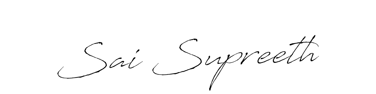 How to make Sai Supreeth signature? Antro_Vectra is a professional autograph style. Create handwritten signature for Sai Supreeth name. Sai Supreeth signature style 6 images and pictures png