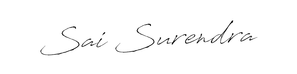 This is the best signature style for the Sai Surendra name. Also you like these signature font (Antro_Vectra). Mix name signature. Sai Surendra signature style 6 images and pictures png